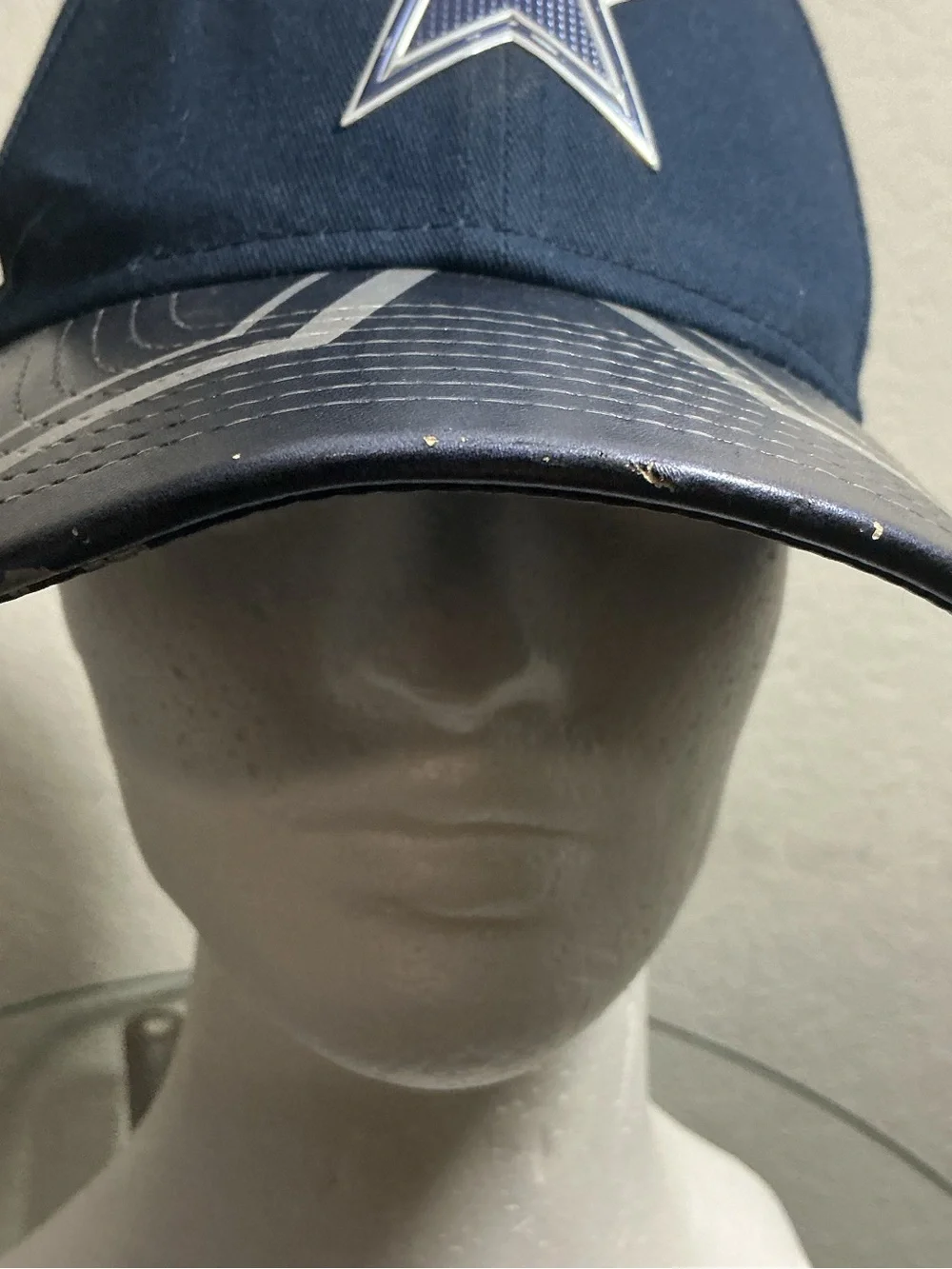 🏈 Dallas Cowboys New Era 9FORTY Strapback Hat Faux Leather Brim Youth Navy
